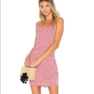 Lioness red gingham body on dress
